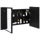 Sonata H Шкаф с огледало за баня с рафт Черния дъб 80 x 12 x 45 см