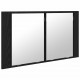 Sonata H Шкаф с огледало за баня с рафт Черния дъб 80 x 12 x 45 см