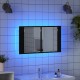 Sonata H Шкаф с огледало за баня с рафт Черния дъб 80 x 12 x 45 см