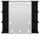 Sonata H Шкаф с огледало Черния дъб 70 x 16,5 x 60 см Инженерно дърво
