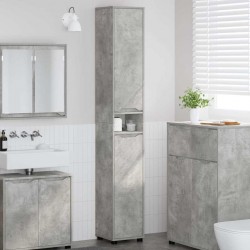 Sonata H Шкаф за баня Циментено сиво 30,5 x 30 x 195 см Инженерно дърво - Dulapuri de baie