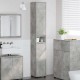 Sonata H Шкаф за баня Циментено сиво 30,5 x 30 x 195 см Инженерно дърво