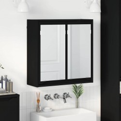 Sonata H Шкаф с огледало за баня Черно 60 x 20 x 60 cm Инженерно дърво - Dulapuri de baie