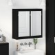 Sonata H Шкаф с огледало за баня Черно 60 x 20 x 60 cm Инженерно дърво