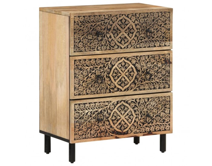Sonata H Странични шкафове 3 бр 60x33x75 см манго масивно дърво