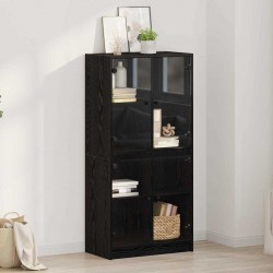 Sonata H Висок шкаф Черния дъб 68 x 37 x 142 см Инженерно дърво - Corpuri, vitrine, biblioteci modulare