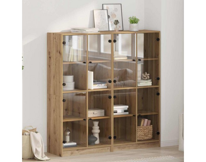 Sonata H Висок шкаф 2 pcs Дъб 136 x 37 x 142 см Инженерно дърво