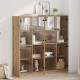 Sonata H Висок шкаф 2 pcs Дъб 136 x 37 x 142 см Инженерно дърво