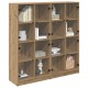 Sonata H Висок шкаф 2 pcs Дъб 136 x 37 x 142 см Инженерно дърво