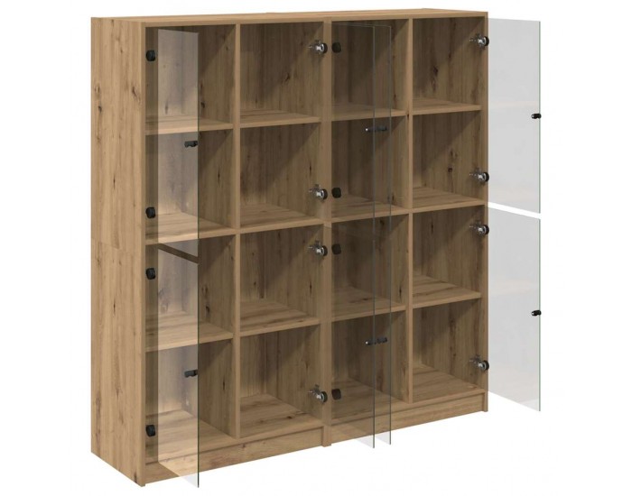 Sonata H Висок шкаф 2 pcs Дъб 136 x 37 x 142 см Инженерно дърво
