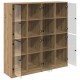 Sonata H Висок шкаф 2 pcs Дъб 136 x 37 x 142 см Инженерно дърво