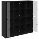 Sonata H Висок шкаф 2 pcs Черния дъб 136 x 37 x 142 см Инженерно дърво