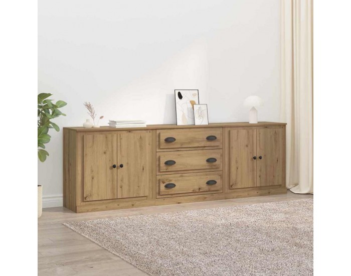 Sonata H Скейдбордове с чекмедже 3 pcs Старо дърво 210 x 35,5 x 67,5 см