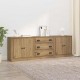 Sonata H Скейдбордове с чекмедже 3 pcs Старо дърво 210 x 35,5 x 67,5 см