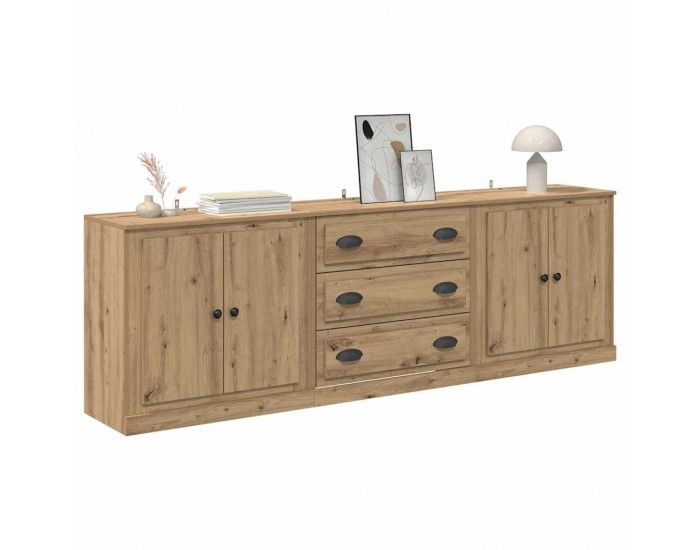Sonata H Скейдбордове с чекмедже 3 pcs Старо дърво 210 x 35,5 x 67,5 см