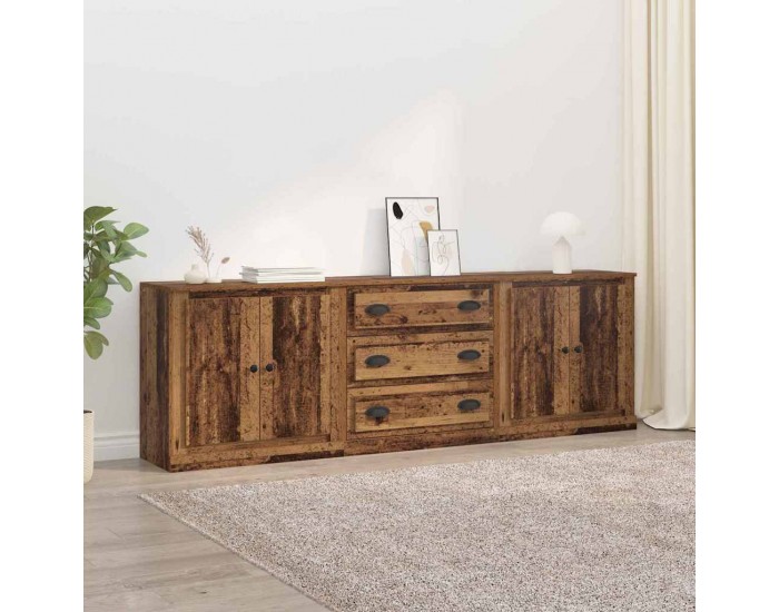 Sonata H Скейдбордове с чекмедже 3 pcs Черния дъб 210 x 35,5 x 67,5 см