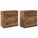 Sonata H Скейдбордове с чекмедже 2 pcs Старо дърво 70 x 35,5 x 67,5 см