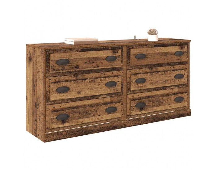 Sonata H Скейдбордове с чекмедже 2 pcs Старо дърво 70 x 35,5 x 67,5 см