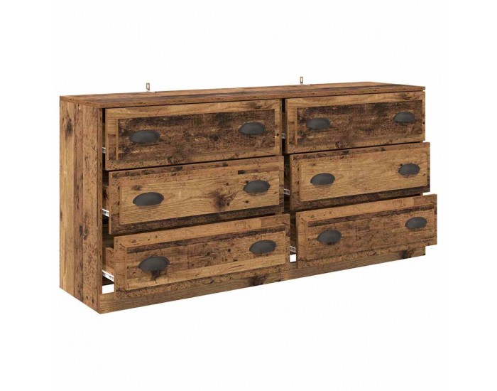 Sonata H Скейдбордове с чекмедже 2 pcs Старо дърво 70 x 35,5 x 67,5 см