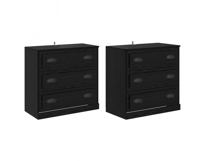Sonata H Скейдбордове с чекмедже 2 pcs Черния дъб 70 x 35,5 x 67,5 см