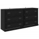 Sonata H Скейдбордове с чекмедже 2 pcs Черния дъб 70 x 35,5 x 67,5 см