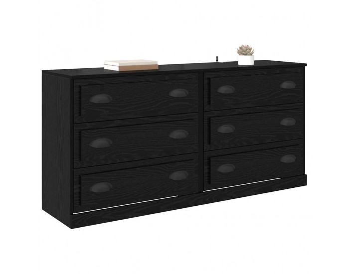 Sonata H Скейдбордове с чекмедже 2 pcs Черния дъб 70 x 35,5 x 67,5 см