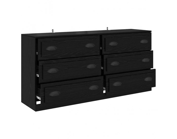 Sonata H Скейдбордове с чекмедже 2 pcs Черния дъб 70 x 35,5 x 67,5 см