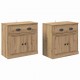 Sonata H Скейдбордове 2 pcs Дъб 70 x 35,5 x 67,5 см Инженерно дърво