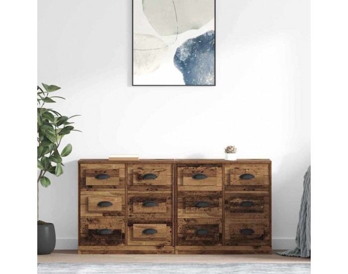 Sonata H Скейдбордове с чекмедже 2 pcs Старо дърво 70 x 35,5 x 67,5 см