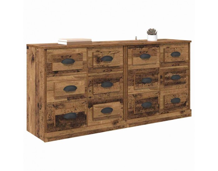 Sonata H Скейдбордове с чекмедже 2 pcs Старо дърво 70 x 35,5 x 67,5 см