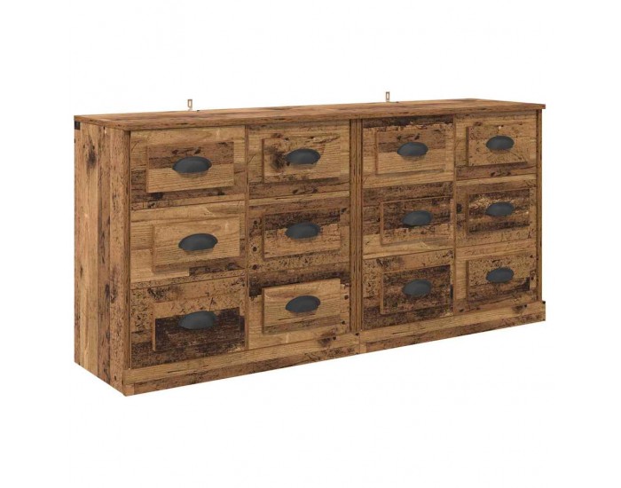Sonata H Скейдбордове с чекмедже 2 pcs Старо дърво 70 x 35,5 x 67,5 см