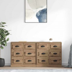 Sonata H Скейдбордове 2 pcs Дъб 70 x 35,5 x 67,5 см Инженерно дърво - Corpuri, vitrine, biblioteci modulare
