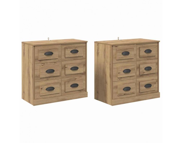 Sonata H Скейдбордове 2 pcs Дъб 70 x 35,5 x 67,5 см Инженерно дърво