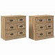 Sonata H Скейдбордове 2 pcs Дъб 70 x 35,5 x 67,5 см Инженерно дърво