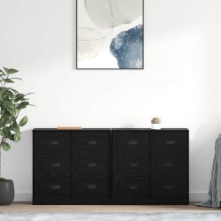 Sonata H Скейдбордове с чекмедже 2 pcs Черния дъб 70 x 35,5 x 67,5 см - Corpuri, vitrine, biblioteci modulare