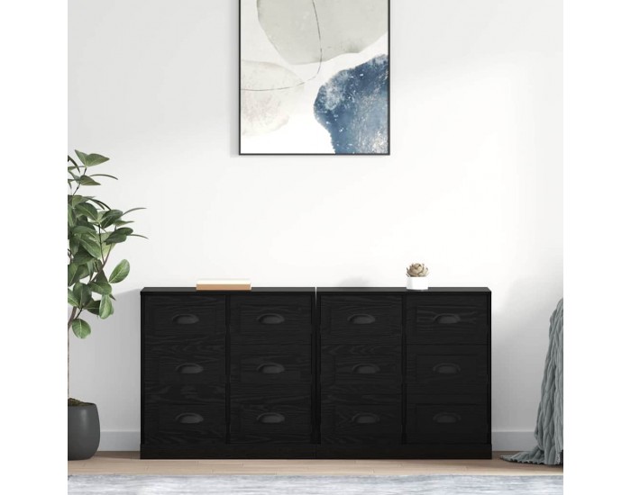Sonata H Скейдбордове с чекмедже 2 pcs Черния дъб 70 x 35,5 x 67,5 см