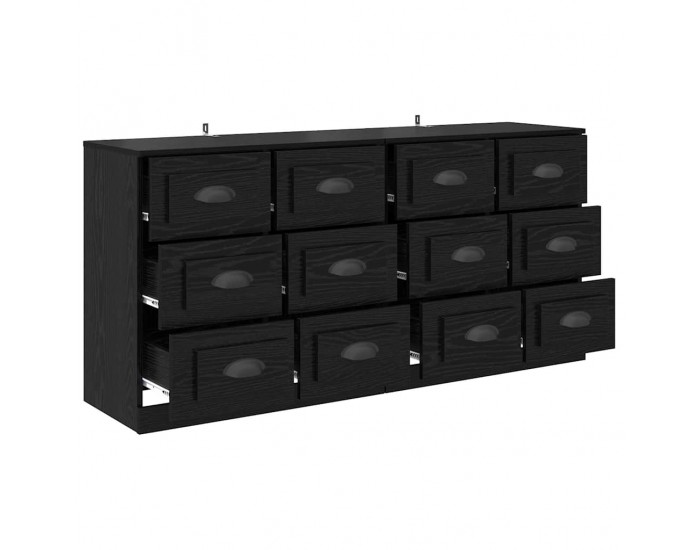 Sonata H Скейдбордове с чекмедже 2 pcs Черния дъб 70 x 35,5 x 67,5 см