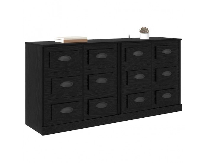 Sonata H Скейдбордове с чекмедже 2 pcs Черния дъб 70 x 35,5 x 67,5 см