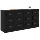 Sonata H Скейдбордове с чекмедже 2 pcs Черния дъб 70 x 35,5 x 67,5 см