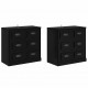 Sonata H Скейдбордове с чекмедже 2 pcs Черния дъб 70 x 35,5 x 67,5 см
