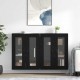 Sonata H Стенни шкафове 2 pcs Черния дъб 69,5 x 34 x 90 см
