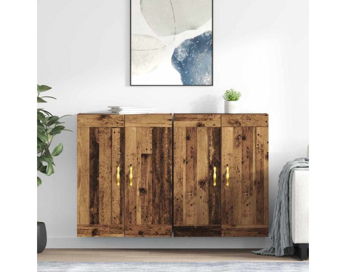 Sonata H Стенно монтирани шкафове 2 pcs Старо дърво 69,5 x 34 x 90 см