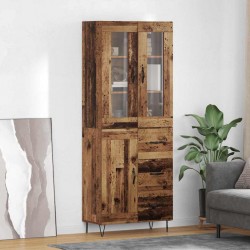 Sonata H Висок шкаф Старо дърво 69,5 x 34 x 180 см Инженерно дърво - Corpuri, vitrine, biblioteci modulare