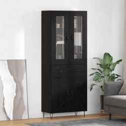 Sonata H Висок шкаф Черния дъб 69,5 x 34 x 180 см Инженерно дърво - Corpuri, vitrine, biblioteci modulare