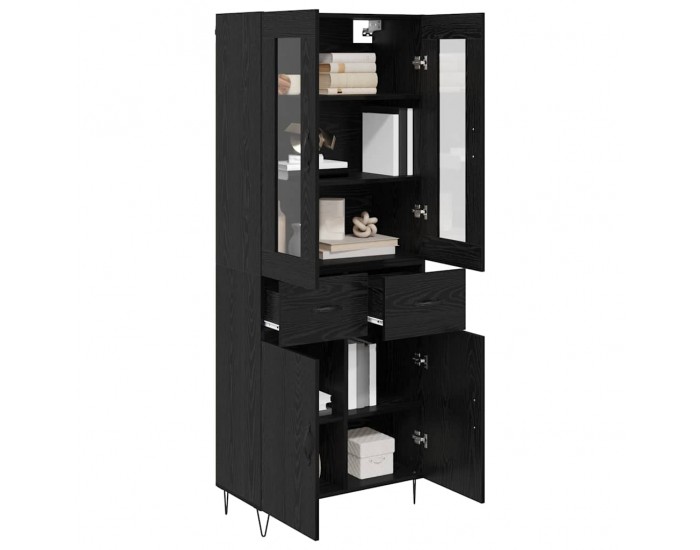 Sonata H Висок шкаф Черния дъб 69,5 x 34 x 180 см Инженерно дърво