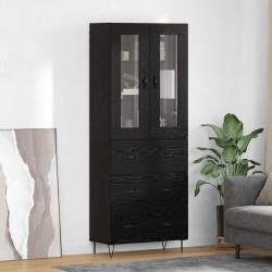 Sonata H Висок шкаф Черния дъб 69,5 x 34 x 180 см Инженерно дърво - Corpuri, vitrine, biblioteci modulare