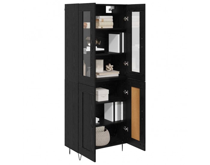 Sonata H Висок шкаф Черния дъб 69,5 x 34 x 180 см Инженерно дърво