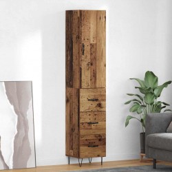 Sonata H Висок шкаф Старо дърво 69,5 x 34 x 180 см Инженерно дърво - Corpuri, vitrine, biblioteci modulare