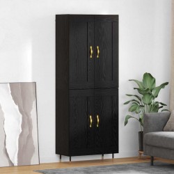 Sonata Bufet Stejar Negru 69,5 x 34 x 90 cm Lemn prelucrat