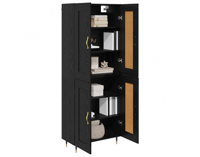 Sonata Bufet Stejar Negru 69,5 x 34 x 90 cm Lemn prelucrat